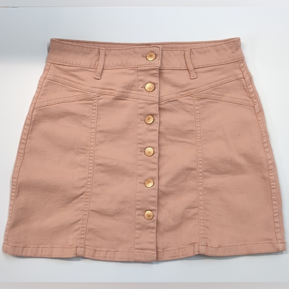 Forever 21 Pink A-Line Mini Denim Skirt